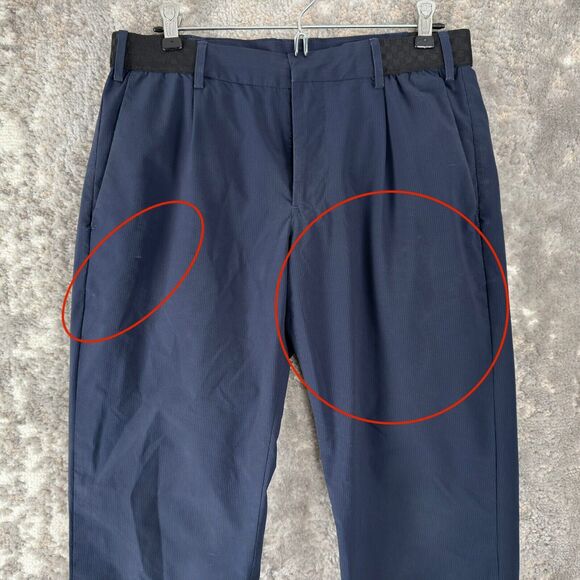 Mango MNG Mens Sz 30 Navy Performance Chino Pants Comfort Stretch Waist - Picture 2 of 13